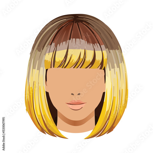 Blonde Bob Hair with Darker Roots