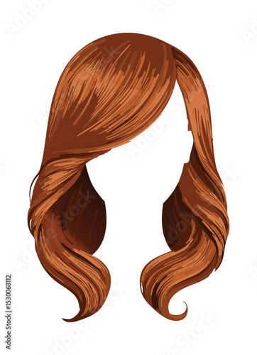Elegant Female Brown Hair Illustration