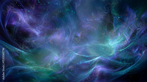 Colorful nebula swirling in deep space during cosmic event