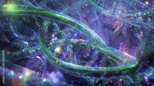 Exploring the intricate beauty of DNA strands in vibrant colors