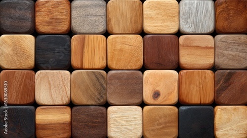 Variety of Wooden Blocks for Craft and Decor photo