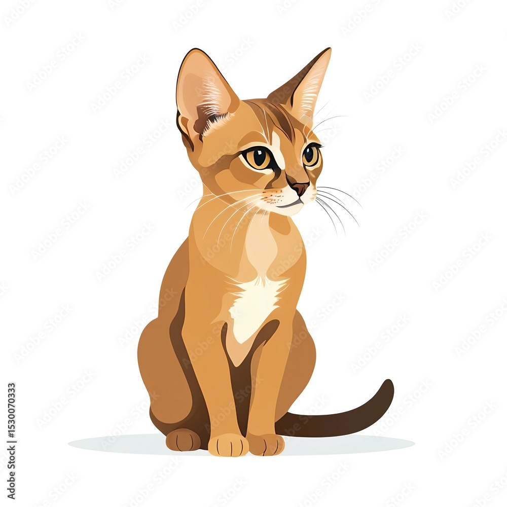 Fototapeta premium 無邪気で愛らしいアビシニアン猫