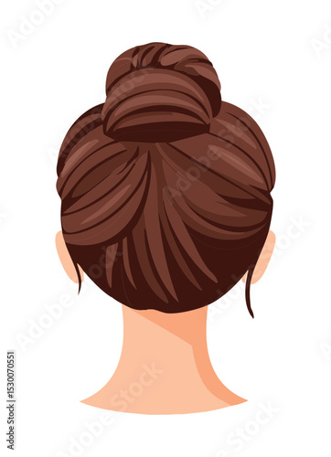 High Messy Bun Updo Hairstyle