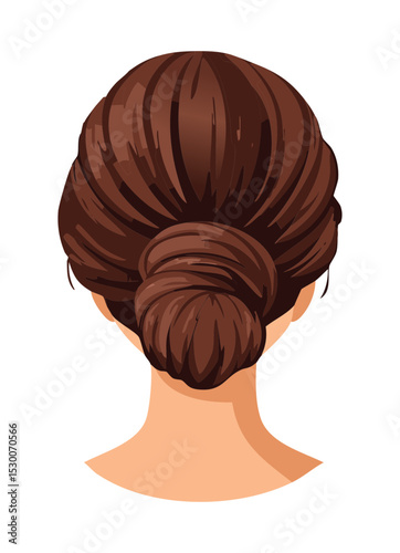 Simple Low Braided Bun Hairstyle