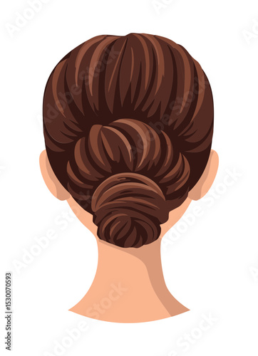 Low Bun Hairstyle with Simple Twists