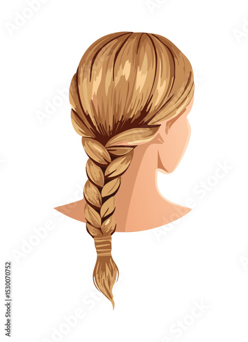 Blonde Side Braid Low Ponytail Hairstyle