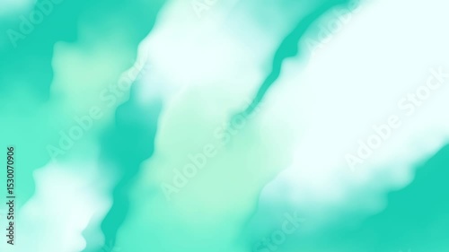 Abstract background with smooth gradients of teal white and light green, creating a serene and calming effect
