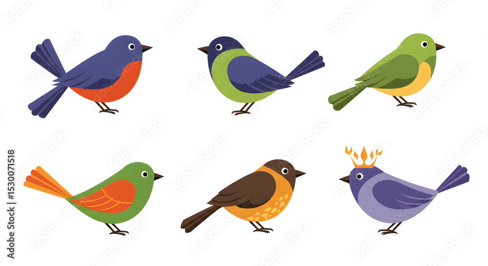 Fototapeta premium Diverse Avian Species Exploring the Beauty of Nature's Flight