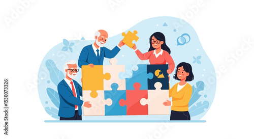 Teamwork Collaboration, Puzzle, Unity, Problem-Solving, and Success