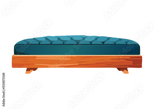 Modern Bed Base Blue Mattress