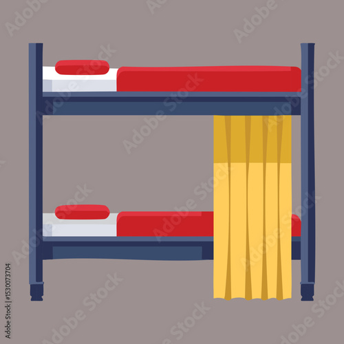 Modern Grey Bunk Bed Blue