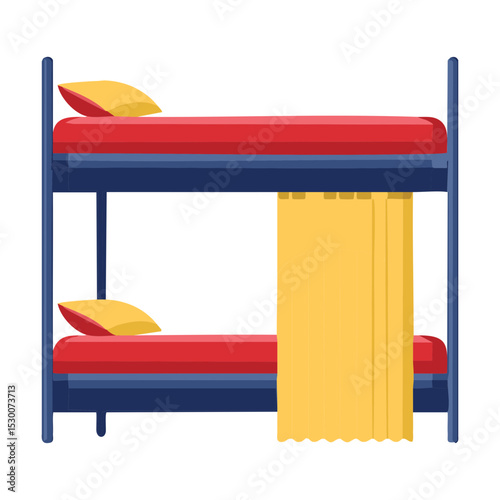 Blue Bunk Bed Side View