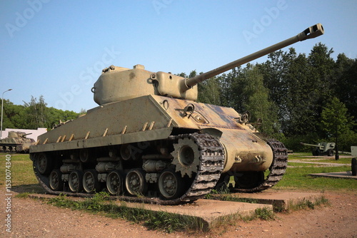 Old military Medium Tank participated in the 2nd world war. US production, 1942.