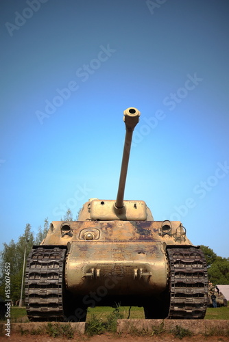 Old military Medium Tank participated in the 2nd world war. US production, 1942.
