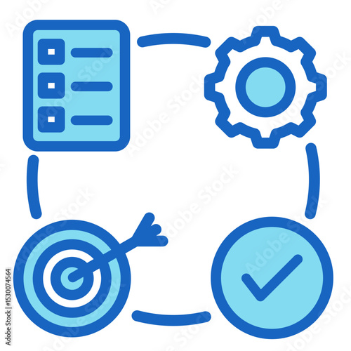 Pdca Cycle  Icon Element For Design	