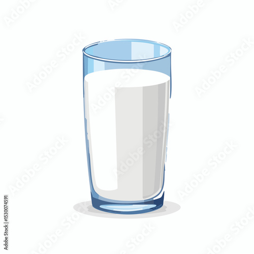 Refreshing Glass of Milk A Cool and Creamy Drink