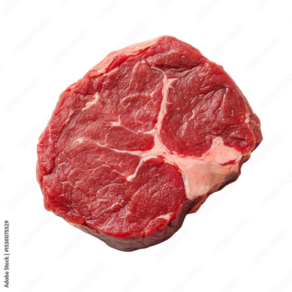 Fototapeta premium Raw beef steak close up view red meat texture culinary ingredient