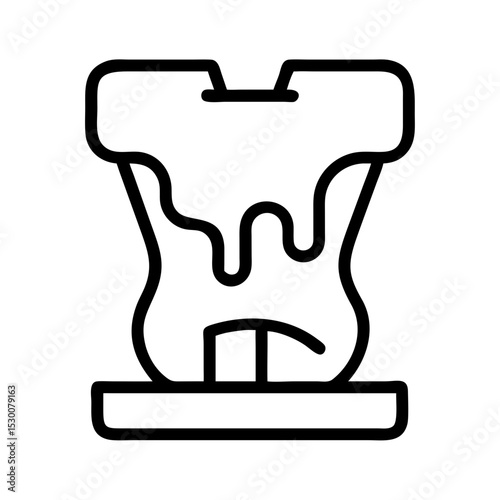 Resin mold for creating decorative shapes in abstract style  
