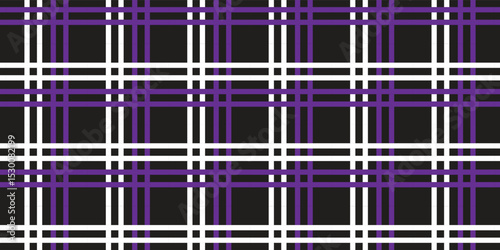 Seamless Purple Ultra Violet Black White Orange Checkered Background Vector Pattern