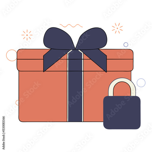 Sealed box icon representing fulfillment centers in flat design