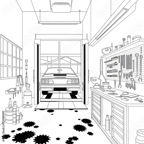 sketch of bedroom