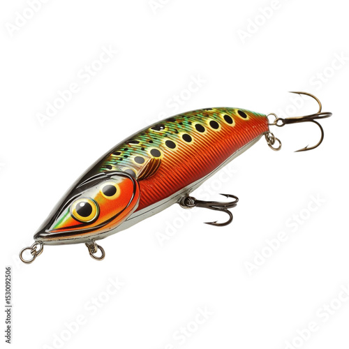 Realistic fishing lure detailed design colorful fish bait trout pattern hooks tackle