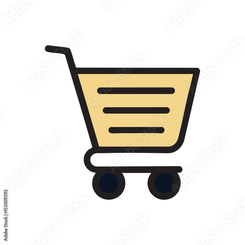Shopping Cart Icon: A simple illustration of a shopping cart. It's perfect for representing shopping or e-commerce.