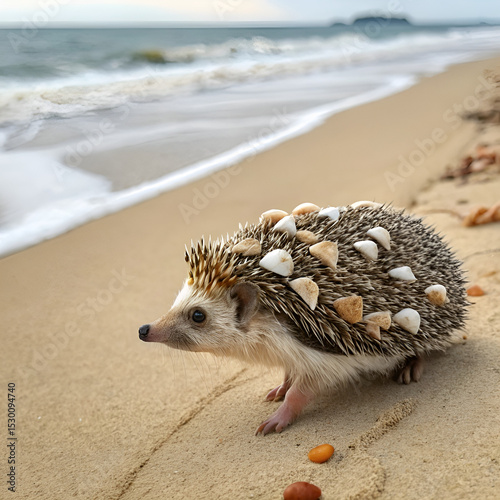 sea urchin on the beach