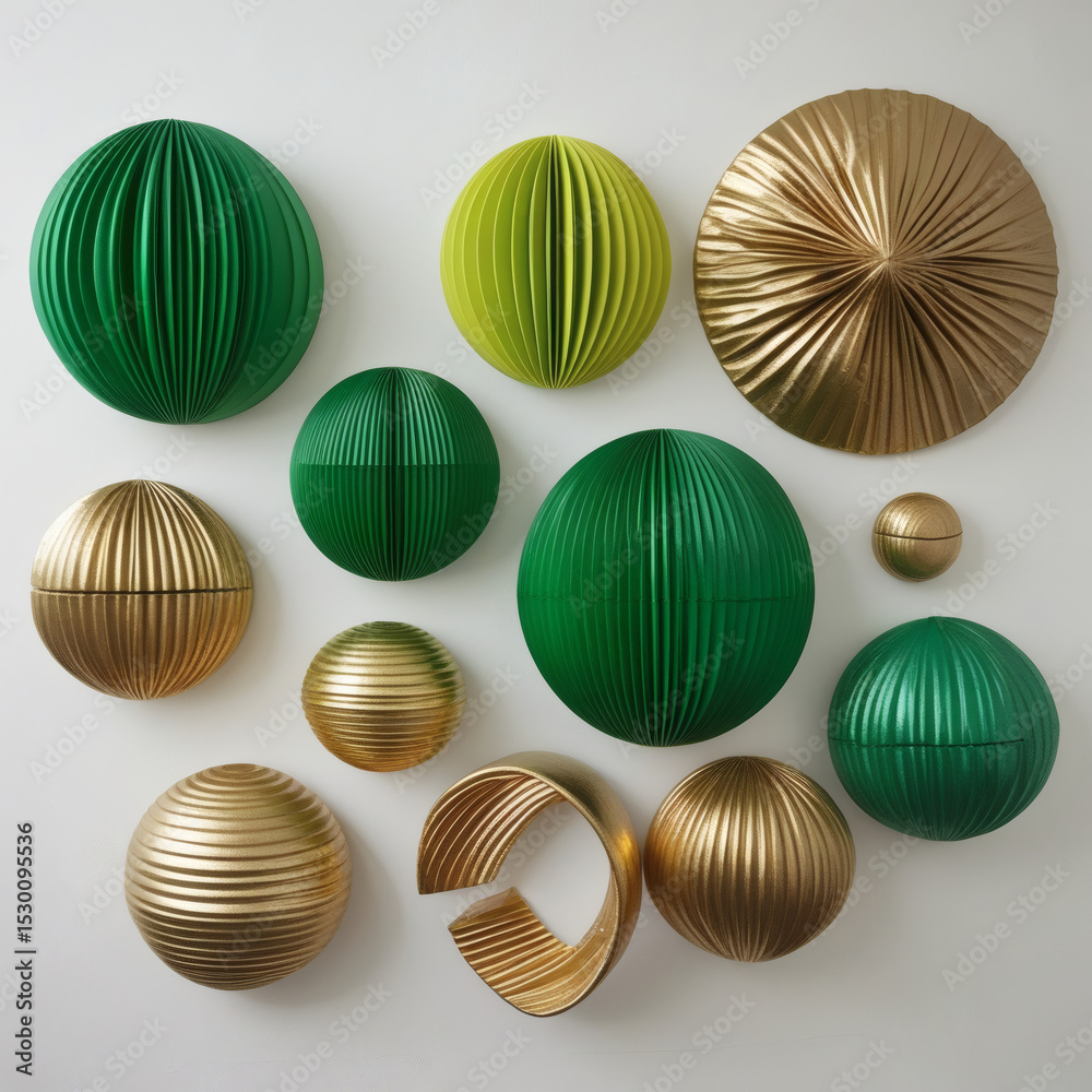 Fototapeta premium Glossy Colorful Spheres and Abstract Ball Icons Set