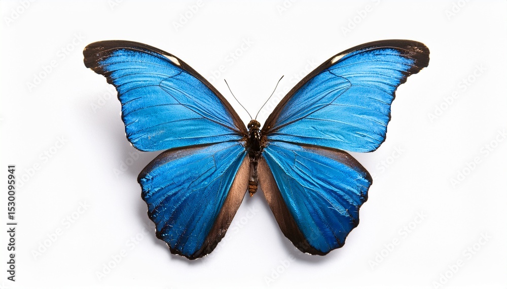 Fototapeta premium blue butterfly isolated on white background