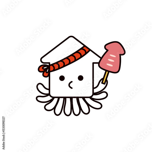 イカのキャラクターイラスト
