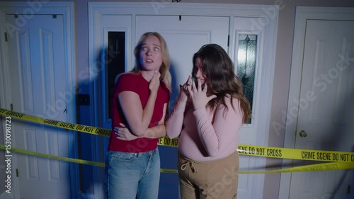 worried at a crime scene