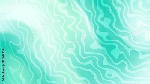 Teal and white gradient background with wavy light blue lines, resembling contour maps, creating an organic and fluid visual effect
