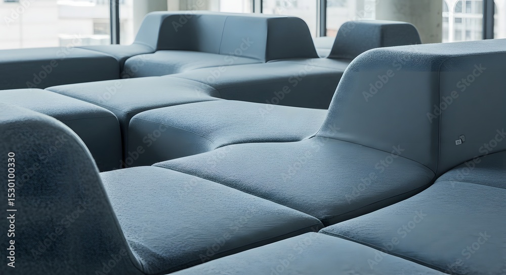 Fototapeta premium Modular Seating System A Contemporary Design Solution for Collaborative Spaces and Comfortable Lounging Experiences