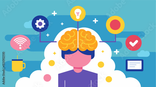 Empowering individuals to take control of their brain health through informative and interactive workshops.. Vector illustration
