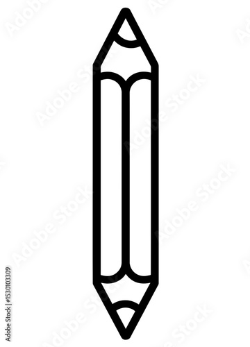Creative pencil sketch icon showcasing minimal black line art design with clean features perfect for artistic representation