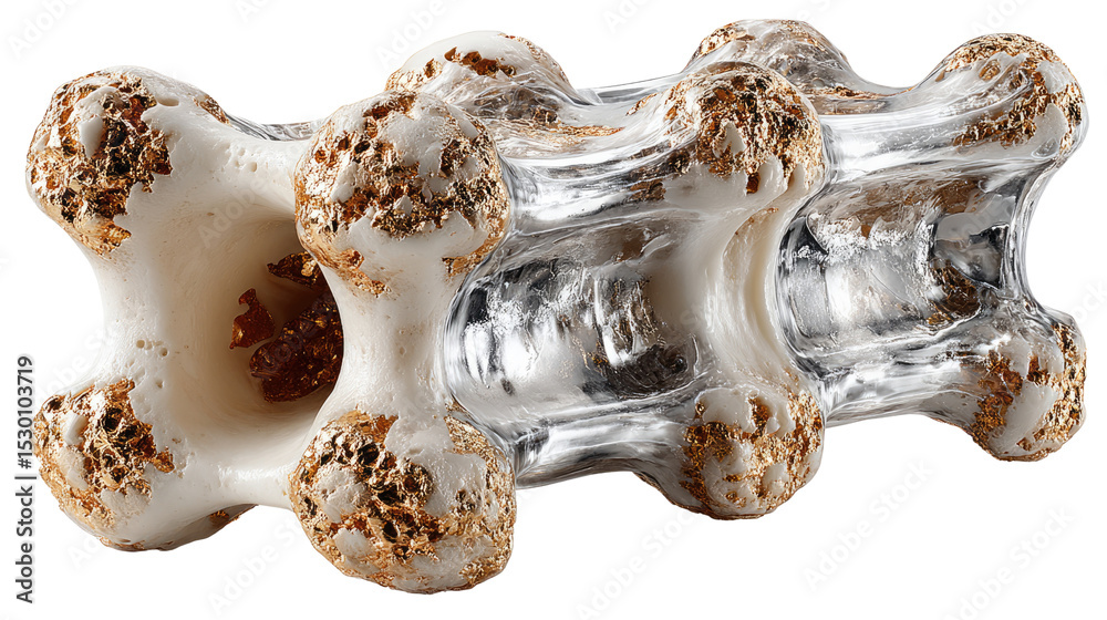 Fototapeta premium Cervical Vertebrae Model: An detailed view of model of cervical vertebrae, designed to exhibit the delicate architecture of the neck structure.