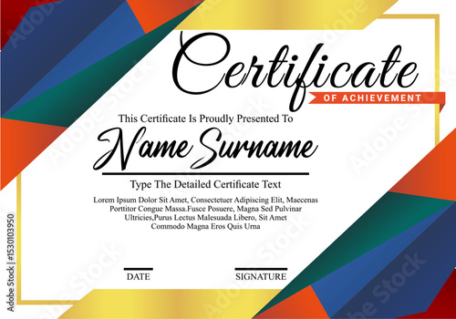Business, Training Achievement Certificate Template