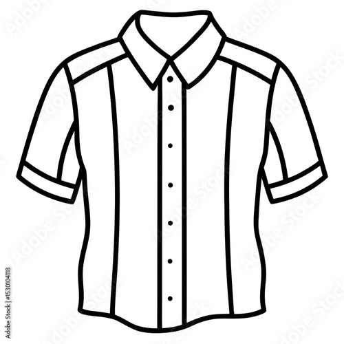 Simple Shirt Vector on White Background