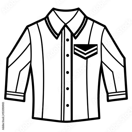 Simple Shirt Vector on White Background