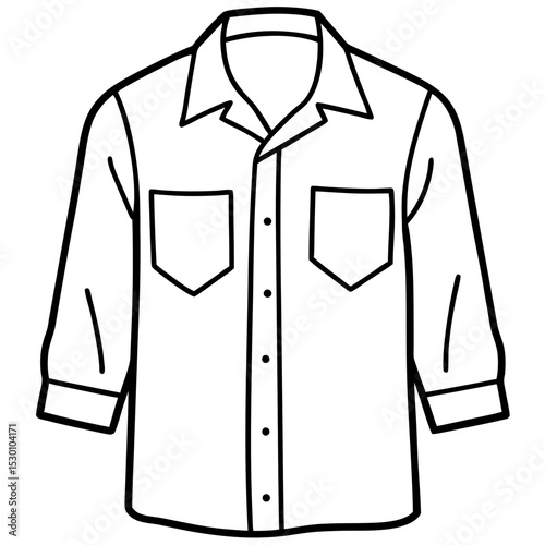 Simple Shirt Vector on White Background