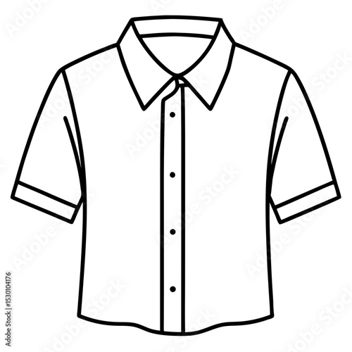 Simple Shirt Vector on White Background