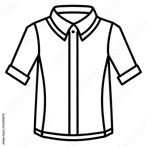 Simple Shirt Vector on White Background