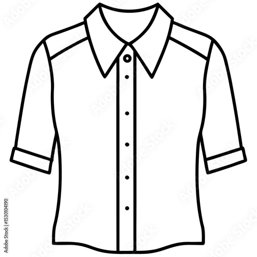 Simple Shirt Vector on White Background