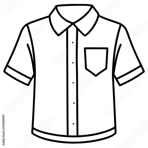 Simple Shirt Vector on White Background