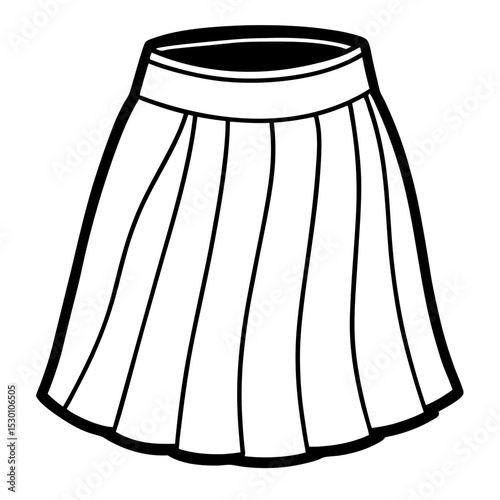Simple Skirt Vector on White Background