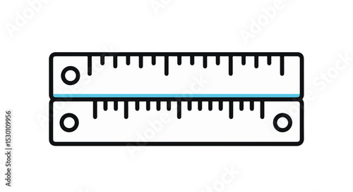 Simple design of two rulers for measurement and precision.