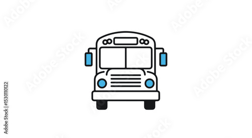 A classic school bus isolated on plain background. 