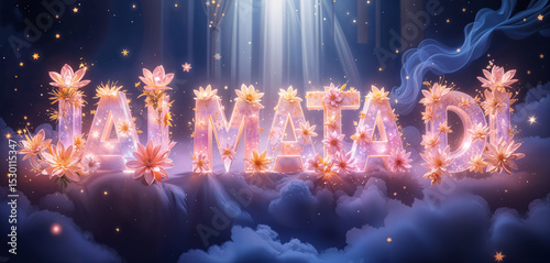Jai Mata Di 3d Logo Flowers Mandala Flowers Rays