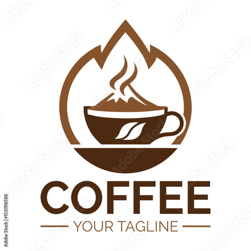 Coffee vintage logo vector art illustration